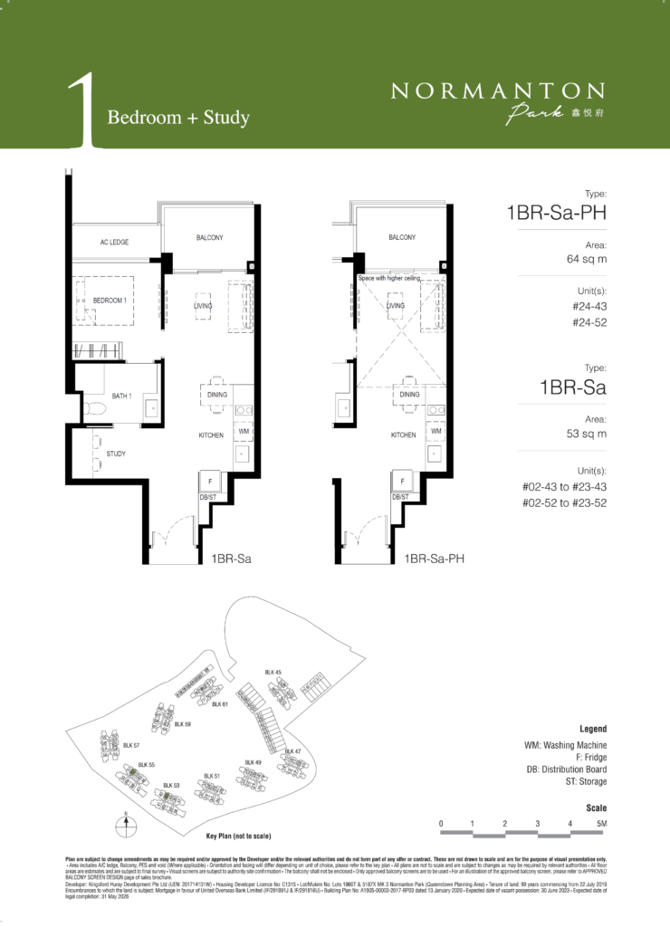 Normanton Park showflat Floorplan 1BR-Sa