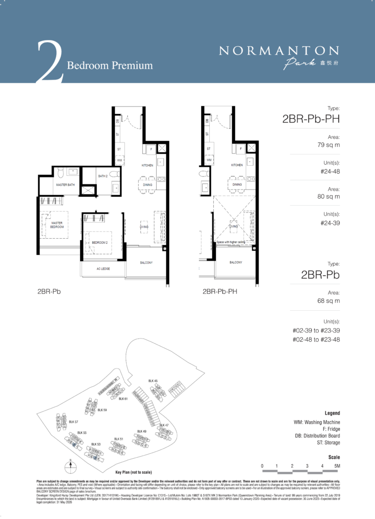 Normanton Park showflat Floorplan 2BR-Pb