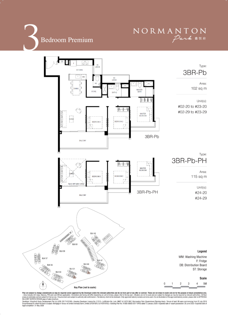 Normanton Park showflat Floorplan 3BR-Pb